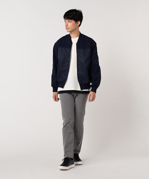COMME CA ISM(コムサイズム)の「ボンバーブルゾン(ブルゾン・メンズ・ブラック/ネイビー・LARGE/MEDIUM)」の8枚目の写真