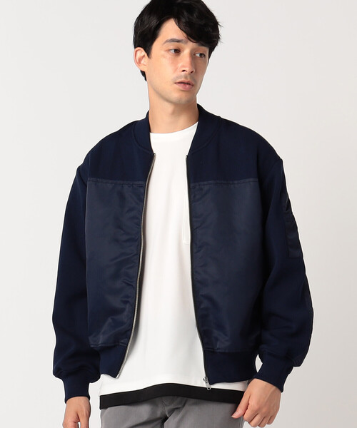 COMME CA ISM(コムサイズム)の「ボンバーブルゾン(ブルゾン・メンズ・ブラック/ネイビー・LARGE/MEDIUM)」の9枚目の写真