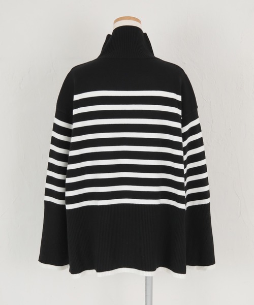 UR'S（ユアーズ）の「デザインボーダーニット（ニット/セーター・レディース・ホワイト/ブラック・M/S）」の14枚目の写真