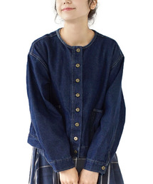 e-zakkamania stores | ヘリンボーン&デニム ノーカラーブルゾン(ブルゾン)