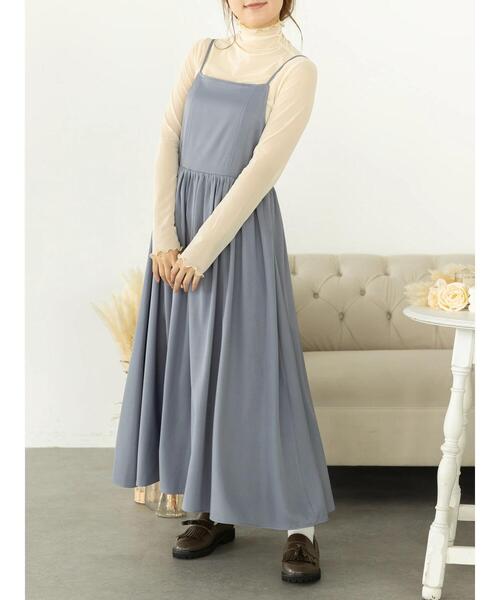 SLURR（スラ―）の「ギャザーフレアキャミワンピース（ワンピース・レディース・ブルー/その他8・FREE）」の16枚目の写真