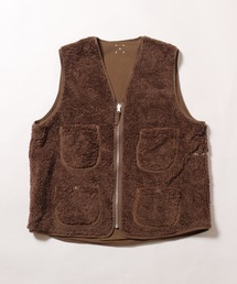 POP TRADING COMPANY/ポップトレーディングカンパニー harold reversible vest  リバーシブル ボア フリース 刺繍