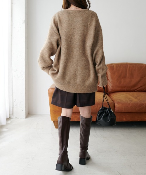 【セール】【ユニセックス/WEB限定】ダブルジャガードロゴビッグニットプルオーバー（ニット/セーター）｜DISCOAT（ディスコート）