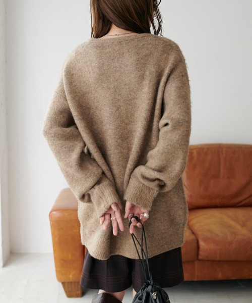 【セール】【ユニセックス/WEB限定】ダブルジャガードロゴビッグニットプルオーバー（ニット/セーター）｜DISCOAT（ディスコート）