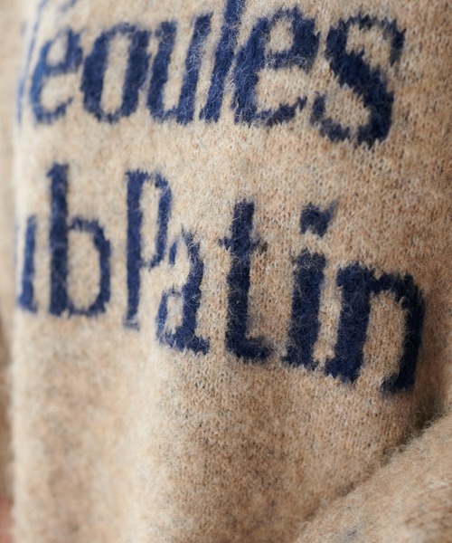 【セール】【ユニセックス/WEB限定】ダブルジャガードロゴビッグニットプルオーバー（ニット/セーター）｜DISCOAT（ディスコート）