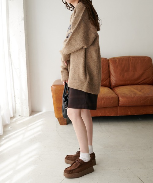 【セール】【ユニセックス/WEB限定】ダブルジャガードロゴビッグニットプルオーバー（ニット/セーター）｜DISCOAT（ディスコート）