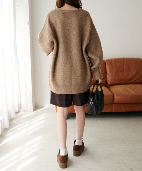 【セール】【ユニセックス/WEB限定】ダブルジャガードロゴビッグニットプルオーバー（ニット/セーター）｜DISCOAT（ディスコート）