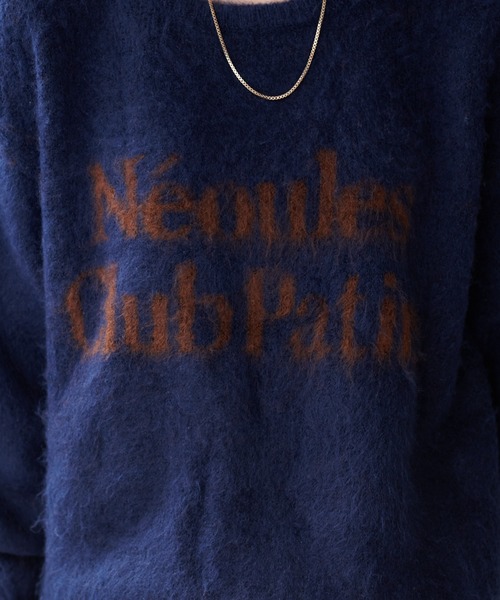 【セール】【ユニセックス/WEB限定】ダブルジャガードロゴビッグニットプルオーバー（ニット/セーター）｜DISCOAT（ディスコート）