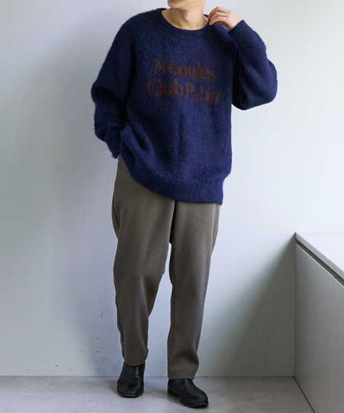 【セール】【ユニセックス/WEB限定】ダブルジャガードロゴビッグニットプルオーバー（ニット/セーター）｜DISCOAT（ディスコート）