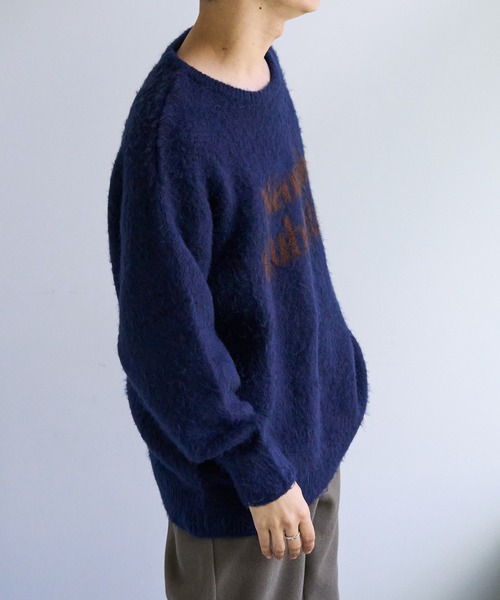 【セール】【ユニセックス/WEB限定】ダブルジャガードロゴビッグニットプルオーバー（ニット/セーター）｜DISCOAT（ディスコート）