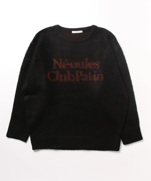 【セール】【ユニセックス/WEB限定】ダブルジャガードロゴビッグニットプルオーバー（ニット/セーター）｜DISCOAT（ディスコート）