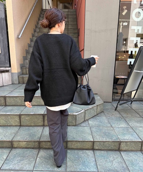 【セール】【ユニセックス/WEB限定】ダブルジャガードロゴビッグニットプルオーバー（ニット/セーター）｜DISCOAT（ディスコート）