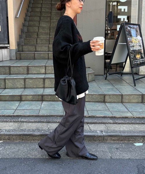 【セール】【ユニセックス/WEB限定】ダブルジャガードロゴビッグニットプルオーバー（ニット/セーター）｜DISCOAT（ディスコート）