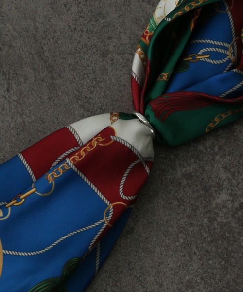Art re A select（アトリエセレクト）の「SILKYFABRIC PATTERNED SCARF/シルキーファブリック アソート 総柄 ストール スカーフ（バンダナ/スカーフ・メンズ・ブラック系その他/ホワイト系その他/レッド系その他/ブラック系その他2/グレー系その他/ブルー系その他・FREE）」の7枚目の写真