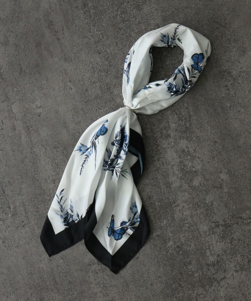 Art re A select（アトリエセレクト）の「SILKYFABRIC PATTERNED SCARF/シルキーファブリック アソート 総柄 ストール スカーフ（バンダナ/スカーフ・メンズ・ブラック系その他/ホワイト系その他/レッド系その他/ブラック系その他2/グレー系その他/ブルー系その他・FREE）」の8枚目の写真