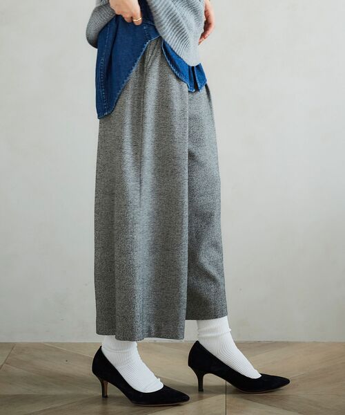 le.coeur blanc(ルクールブラン)の「ツイードライクワイドクロップドパンツ(スラックス・レディース・グレー系その他/グレー/ブラック・36/38)」の13枚目の写真