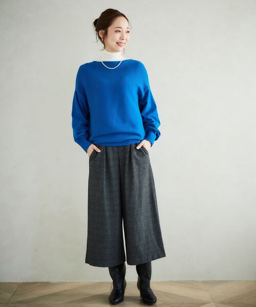 le.coeur blanc(ルクールブラン)の「ツイードライクワイドクロップドパンツ(スラックス・レディース・グレー系その他/グレー/ブラック・36/38)」の15枚目の写真