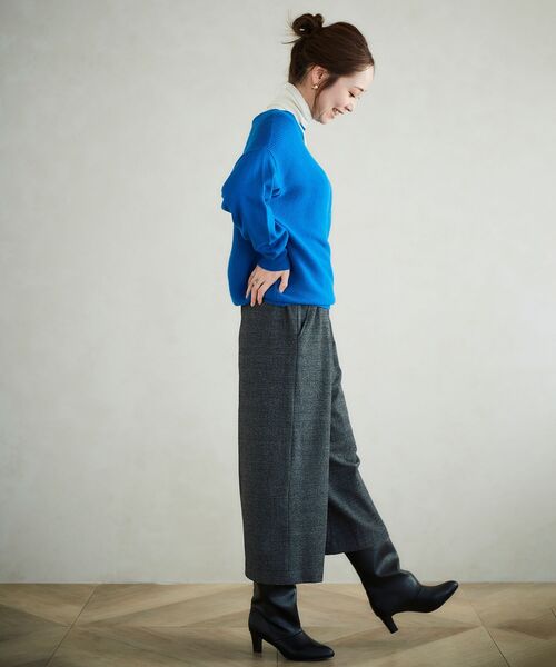 le.coeur blanc(ルクールブラン)の「ツイードライクワイドクロップドパンツ(スラックス・レディース・グレー系その他/グレー/ブラック・36/38)」の16枚目の写真