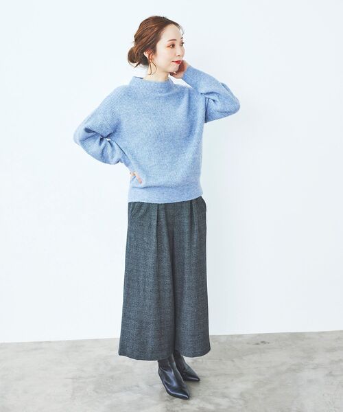 le.coeur blanc(ルクールブラン)の「ツイードライクワイドクロップドパンツ(スラックス・レディース・グレー系その他/グレー/ブラック・36/38)」の17枚目の写真