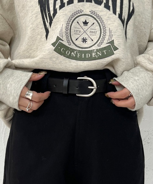 apres jour mignon（アプレジュールミニョン）の「シンプルベルト【ZOZOTOWN限定アイテム】（ベルト・レディース・ブラウン系その他/ブラック・フリー）」の4枚目の写真