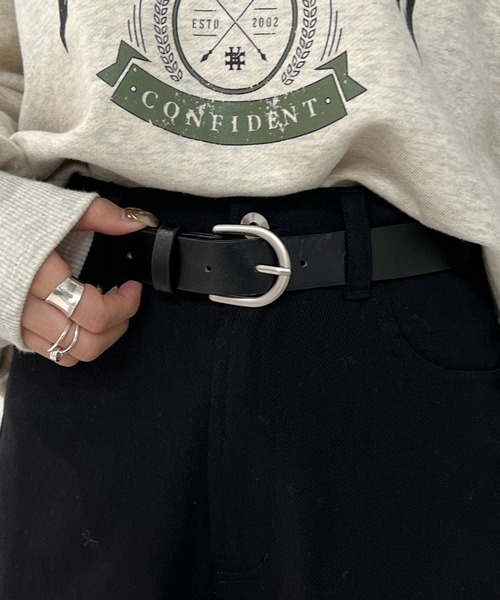apres jour mignon（アプレジュールミニョン）の「シンプルベルト【ZOZOTOWN限定アイテム】（ベルト・レディース・ブラウン系その他/ブラック・フリー）」の3枚目の写真