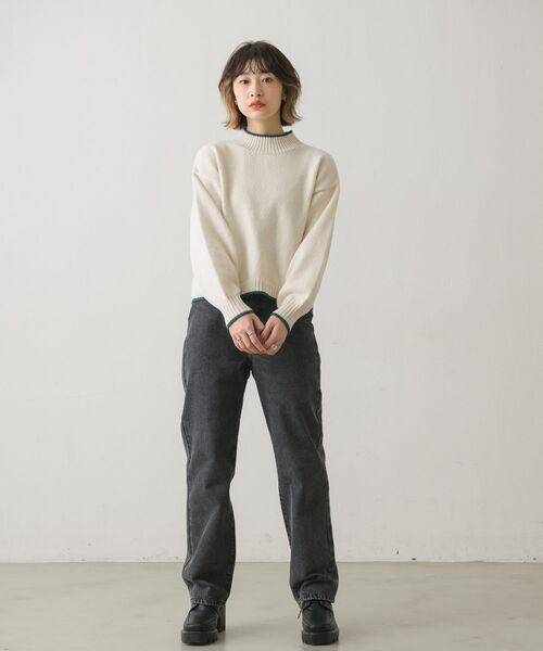 RETRO GIRL(レトロガール)の「ストレートデニムPT(その他パンツ・レディース・ダークブルー/インディゴブルー/ブラック・FREE)」の4枚目の写真