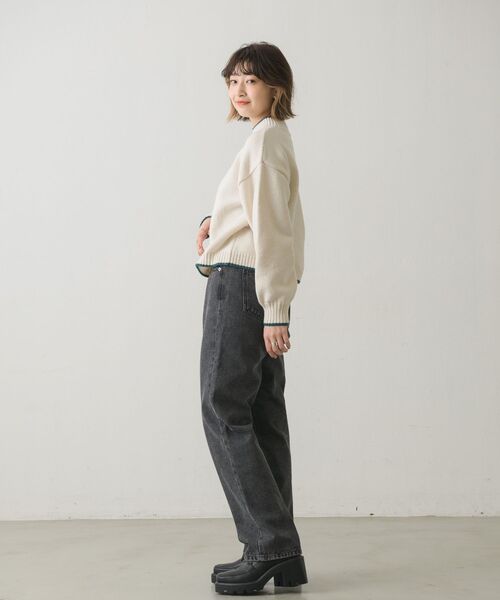 RETRO GIRL(レトロガール)の「ストレートデニムPT(その他パンツ・レディース・ダークブルー/インディゴブルー/ブラック・FREE)」の7枚目の写真