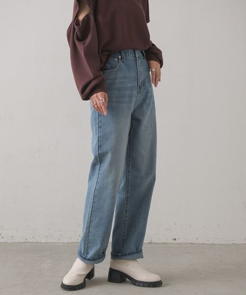 RETRO GIRL(レトロガール)の「ストレートデニムPT(その他パンツ・レディース・ダークブルー/インディゴブルー/ブラック・FREE)」の20枚目の写真