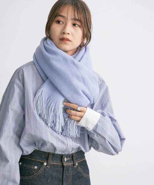 KBF（ケイビーエフ）の「リバーシブル無地ストール（マフラー・レディース・パープル系その他/ベージュ系その他/グリーン系その他・ONE）」の10枚目の写真