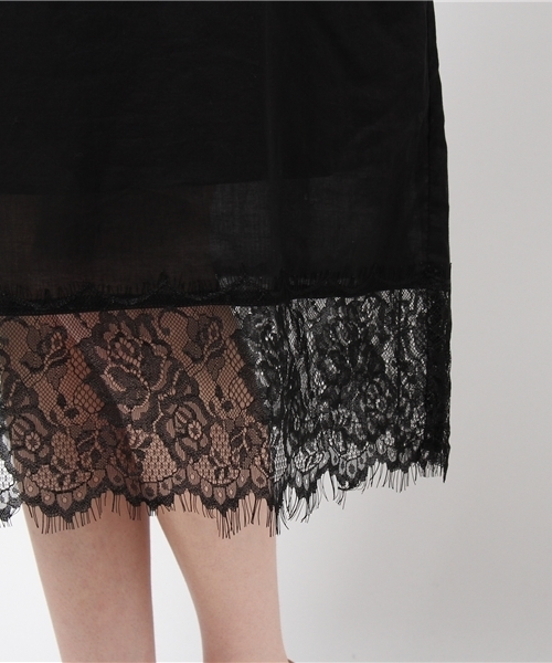 OUTLET（アウトレット）の「【mystic】Omekashi コットンレース刺繍ワンピース（ワンピース・レディース・ブラック・FREE）」の8枚目の写真