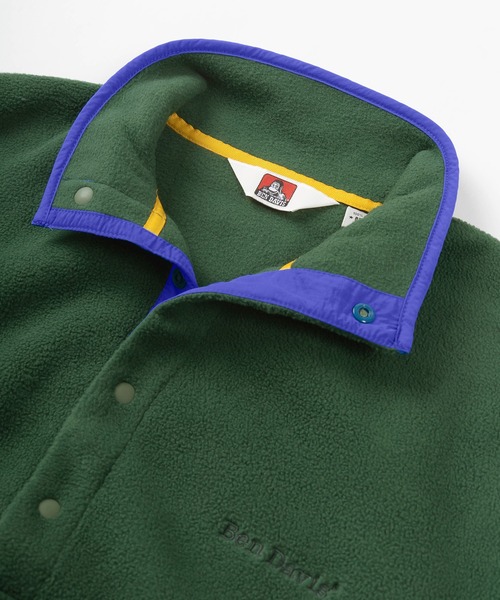 BEN DAVIS(ベンデイビス)の「【BEN DAVIS/ベンデイビス】ブランドロゴ刺繍 スタンドスナップボタン フリースヘンリーネック/ハーフボタン プルオーバー/ ビッグシルエット(スウェット・レディース・ダークグリーン/グレー/ライトブルー・M/L/XL)」の8枚目の写真