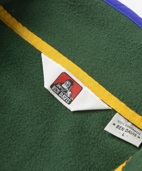 BEN DAVIS(ベンデイビス)の「【BEN DAVIS/ベンデイビス】ブランドロゴ刺繍 スタンドスナップボタン フリースヘンリーネック/ハーフボタン プルオーバー/ ビッグシルエット(スウェット・レディース・ダークグリーン/グレー/ライトブルー・M/L/XL)」の4枚目の写真