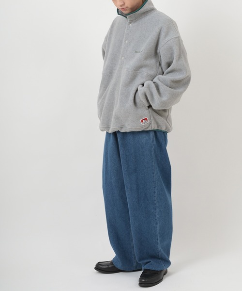 BEN DAVIS(ベンデイビス)の「【BEN DAVIS/ベンデイビス】ブランドロゴ刺繍 スタンドスナップボタン フリースヘンリーネック/ハーフボタン プルオーバー/ ビッグシルエット(スウェット・レディース・ダークグリーン/グレー/ライトブルー・M/L/XL)」の17枚目の写真