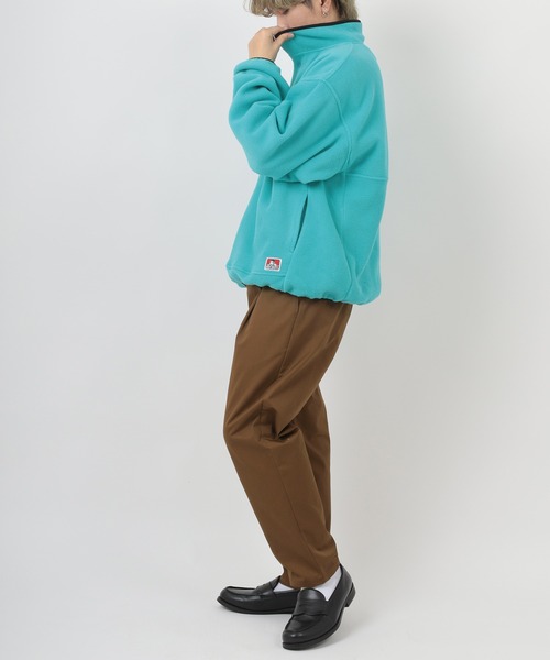 BEN DAVIS(ベンデイビス)の「【BEN DAVIS/ベンデイビス】ブランドロゴ刺繍 スタンドスナップボタン フリースヘンリーネック/ハーフボタン プルオーバー/ ビッグシルエット(スウェット・レディース・ダークグリーン/グレー/ライトブルー・M/L/XL)」の22枚目の写真