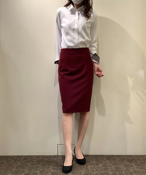 TOKYO SHIRTS（トウキョウシャツ）の「透け防止 形態安定ノーアイロン レギュラー 長袖ビジネスワイシャツ（ビジネスシャツ・レディース・ホワイト・XS/S/M/L/LL/XL）」の8枚目の写真