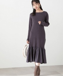 PROPORTION BODY DRESSING | 前後２ｗａｙアシメヘムドッキングマーメイドニットワンピース / 1213140102(ワンピース)
