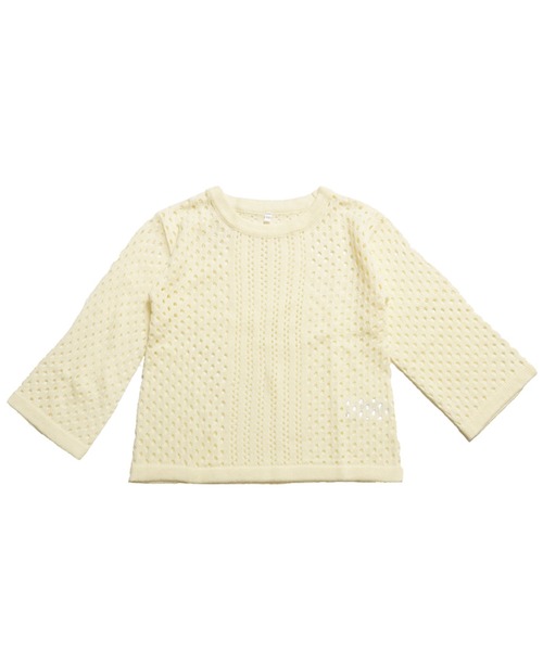 coca(coca)(コカ)の「キッズ ニット レース編み Uネック トップス(ニット/セーター・キッズ・オレンジ/ライトグリーン/アイボリー・100/110/120/130/140)」の16枚目の写真