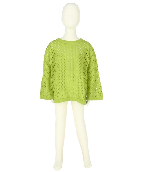 coca(coca)(コカ)の「キッズ ニット レース編み Uネック トップス(ニット/セーター・キッズ・オレンジ/ライトグリーン/アイボリー・100/110/120/130/140)」の19枚目の写真