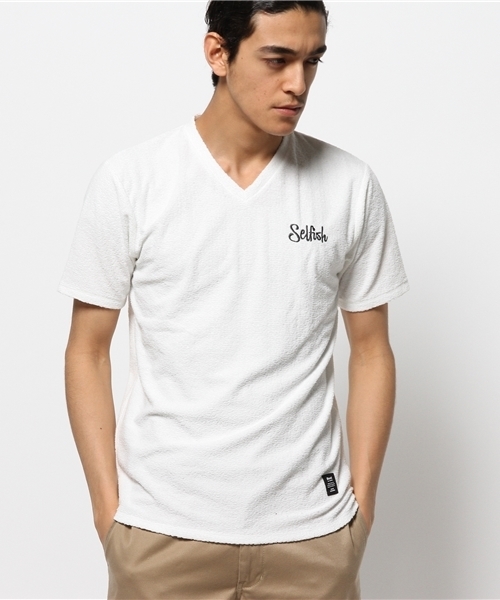 VENCEEXCHANGE(ヴァンスエクスチェンジ)の「ブークレーパイルTシャツ (Tシャツ/カットソー・メンズ・ネイビー/オフホワイト/グレー・MEDIUM/LARGE)」の2枚目の写真