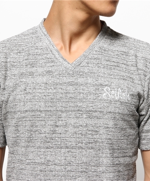 VENCEEXCHANGE(ヴァンスエクスチェンジ)の「ブークレーパイルTシャツ (Tシャツ/カットソー・メンズ・ネイビー/オフホワイト/グレー・MEDIUM/LARGE)」の9枚目の写真