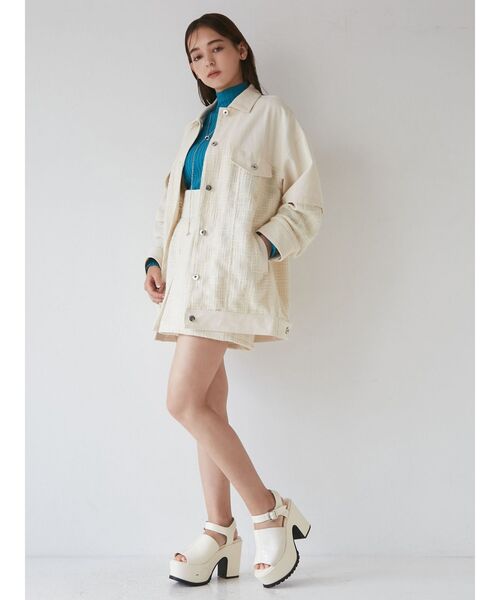 MURUA(ムルーア)の「ブロッキングベルトサンダル(サンダル・レディース・アイボリー/ブラック/ベージュ・35/36/37)」の6枚目の写真