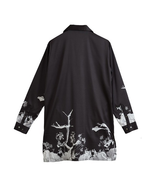 NO ID.(ノーアイディ)の「ms5198-Withered flowerプリントロングSH シャツ(シャツ/ブラウス・メンズ・ホワイト/ワイン/ブラック・ONE SIZE)」の20枚目の写真