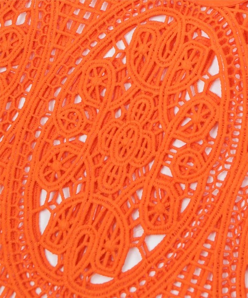 miette（ミエット）の「ﾊﾞｯｸﾍﾞﾙﾄﾚｰｽｷｬﾐｿｰﾙﾜﾝﾋﾟｰｽ（ワンピース・レディース・オレンジ/ブラック/ブルー・FREE）」の12枚目の写真