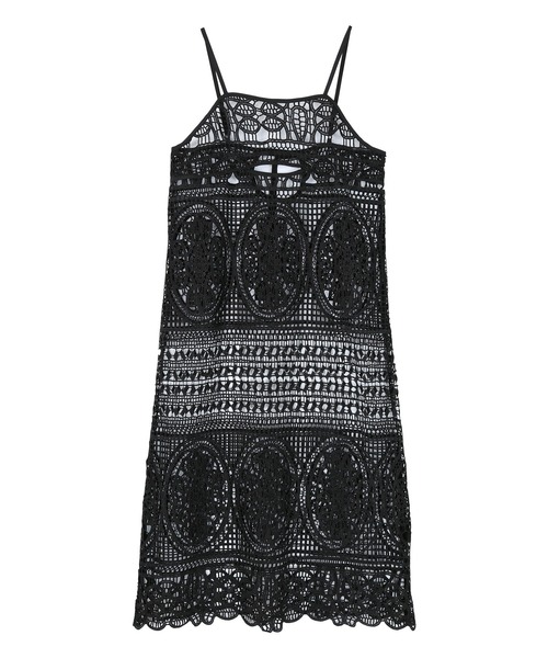 miette（ミエット）の「ﾊﾞｯｸﾍﾞﾙﾄﾚｰｽｷｬﾐｿｰﾙﾜﾝﾋﾟｰｽ（ワンピース・レディース・オレンジ/ブラック/ブルー・FREE）」の9枚目の写真