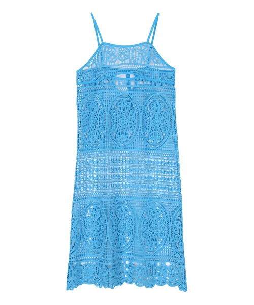 miette（ミエット）の「ﾊﾞｯｸﾍﾞﾙﾄﾚｰｽｷｬﾐｿｰﾙﾜﾝﾋﾟｰｽ（ワンピース・レディース・オレンジ/ブラック/ブルー・FREE）」の11枚目の写真