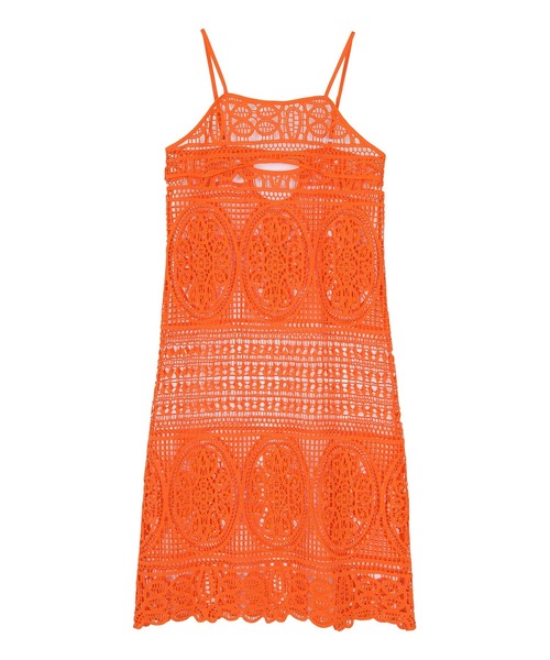 miette（ミエット）の「ﾊﾞｯｸﾍﾞﾙﾄﾚｰｽｷｬﾐｿｰﾙﾜﾝﾋﾟｰｽ（ワンピース・レディース・オレンジ/ブラック/ブルー・FREE）」の13枚目の写真