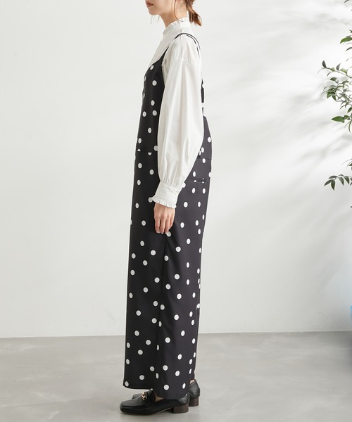 ROPE' PICNIC（ロペピクニック）の「【WEB限定】ドット柄オールインワン（サロペット/オーバーオール・レディース・ブラック系その他/グレー系その他・38）」の20枚目の写真