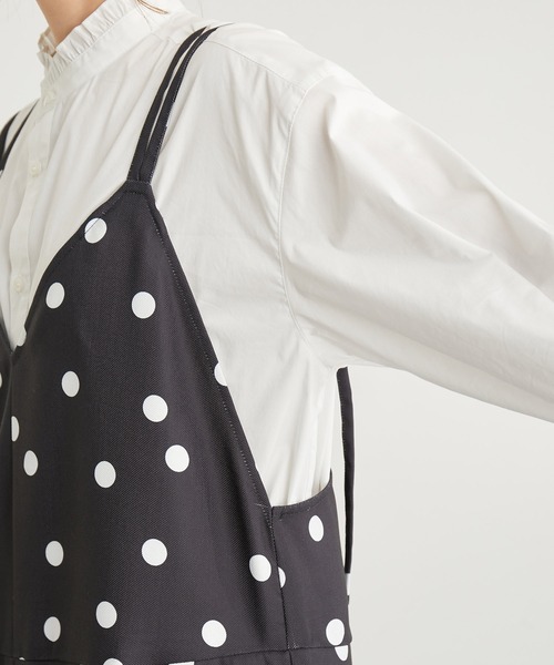 ROPE' PICNIC（ロペピクニック）の「【WEB限定】ドット柄オールインワン（サロペット/オーバーオール・レディース・ブラック系その他/グレー系その他・38）」の5枚目の写真