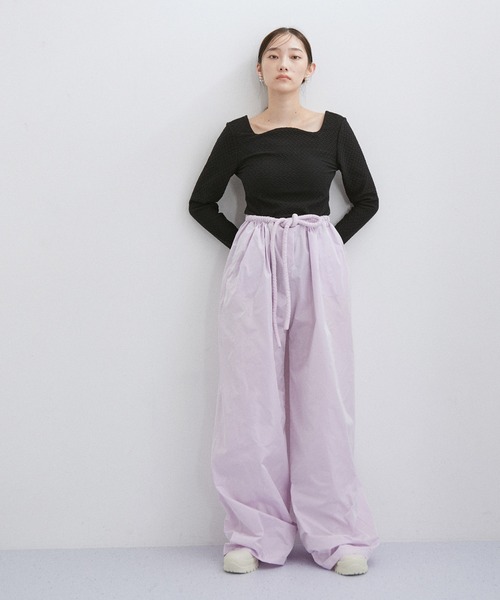 ADAM ET ROPE'長袖カットソーウェーブネックプルオーバートップス ADAM ET ROPÉ FEMME(アダム エ ロペ ファム) / ウェーブネック