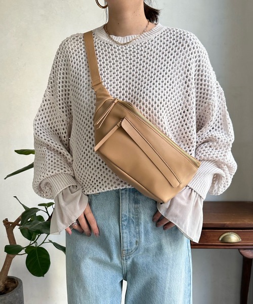 DouDou(ドゥドゥ)の「【WEB限定】メッシュプルオーバー(Tシャツ/カットソー・レディース・オフホワイト/ライトグリーン/グレイッシュベージュ・FREE)」の11枚目の写真